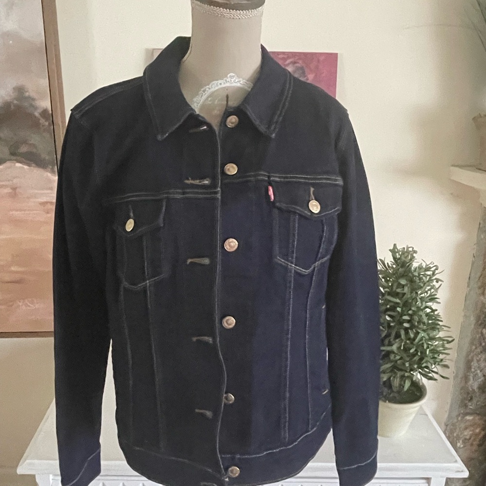 Womens Levi Strauss Dark Denim Jean Jacket